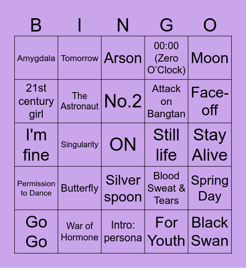raplinesstudio Bingo Card