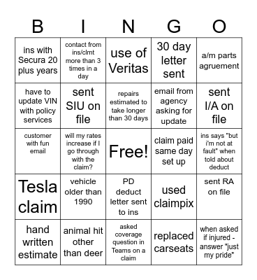APD Bingo Card