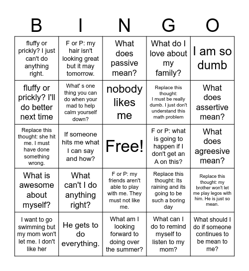 Ramona :) Bingo Card