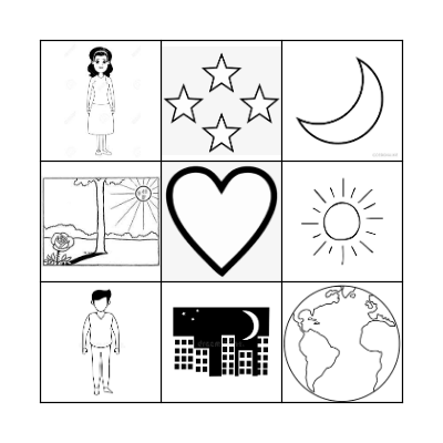 Genesis 1-2:  Creation Bingo Card