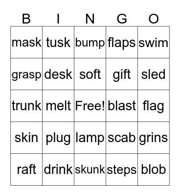 blends Bingo Card