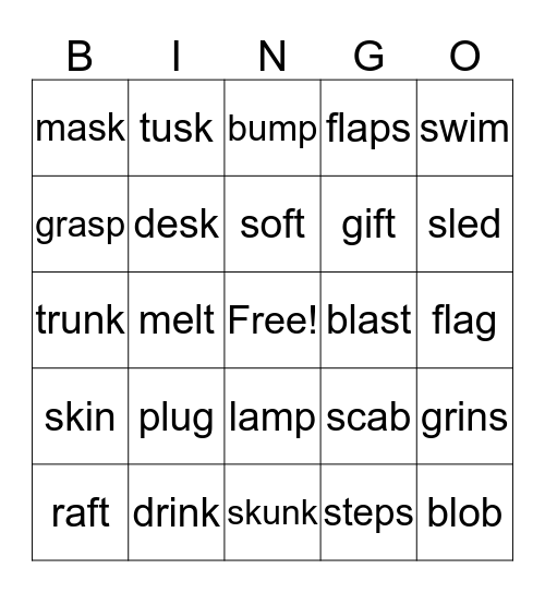 blends Bingo Card