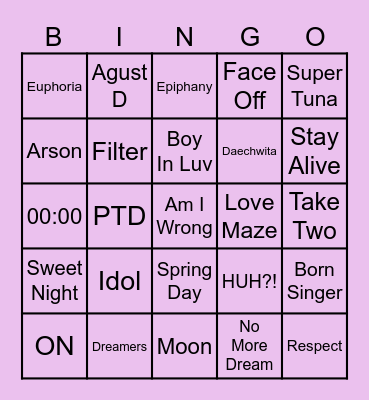 @_aphroditae_ Bingo Card
