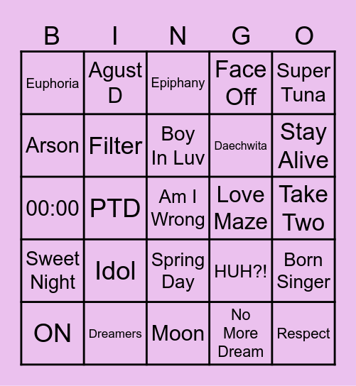 @_aphroditae_ Bingo Card