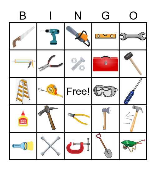 Tool Bingo Card