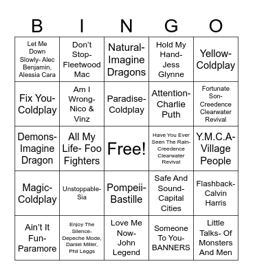 HEARDLE BINGO Card