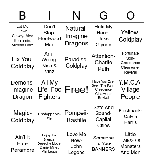 HEARDLE BINGO Card