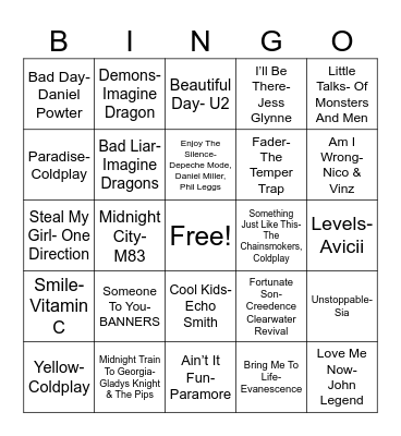 HEARDLE BINGO Card