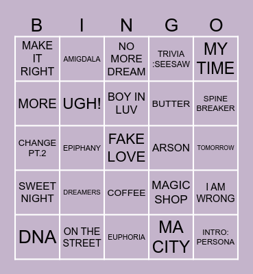 @rojasmaybe3 Bingo Card