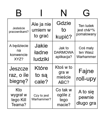 Pokazy OPR-a - bingo Card