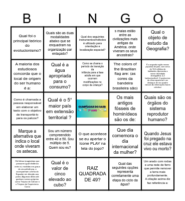 OLIMPÍADAS DO SAEB DA JOÃO MOTOSO Bingo Card