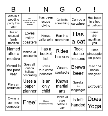 IT Assurance Icebreaker Bingo Card