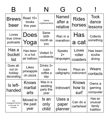 IT Assurance Icebreaker Bingo Card