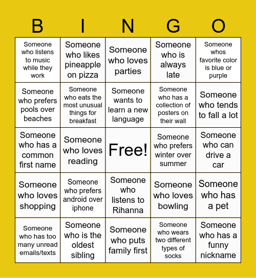 Bridges Bingo Card