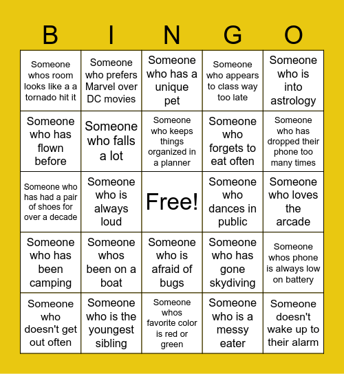 Bridges Bingo Card