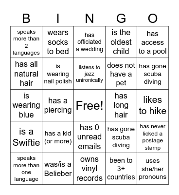 Looking Glass CAEC Bingo Card