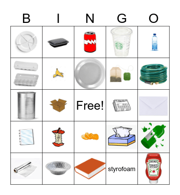 Recycle Bingo Card
