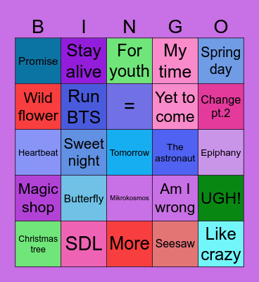 btsforever0207 Bingo Card