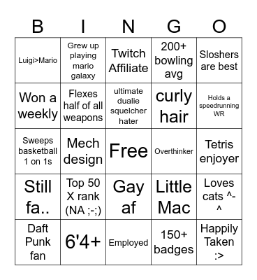 flingking bingo Card