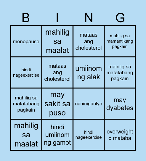 Meron ka ba nito? Bingo Card