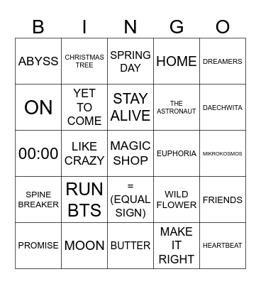 gogo_clover Bingo Card