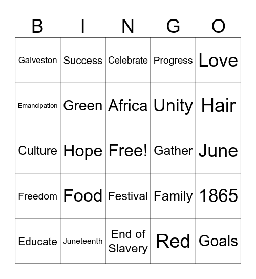 FREEDOM DAY Bingo Card