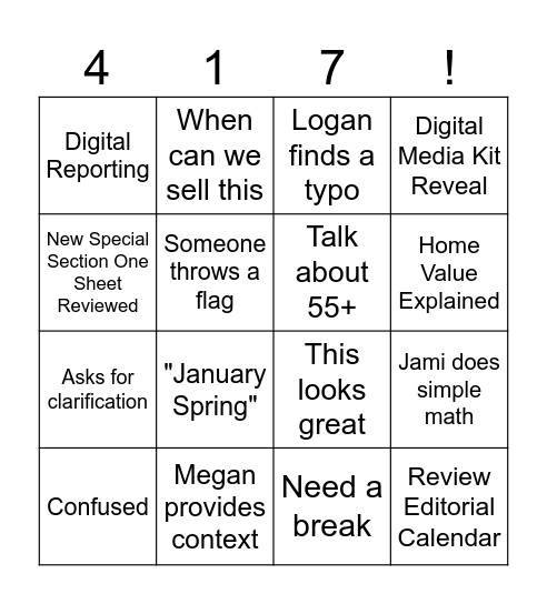 Soar in 2024 Bingo Card