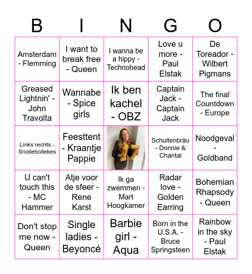 Eelkes muziekbingo Card
