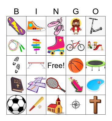VBS: Ready, Set, MOVE! Bingo Card