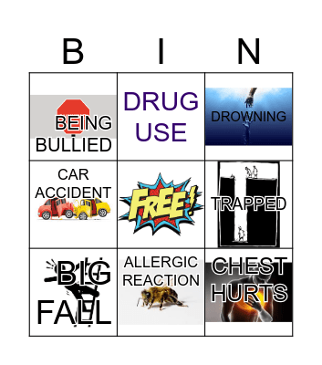 CALL 9-1-1 Bingo Card