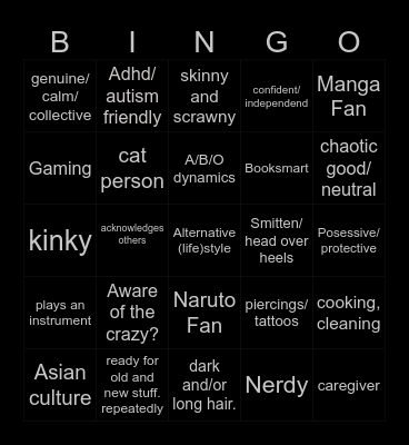 Niku's Values Card Bingo Card