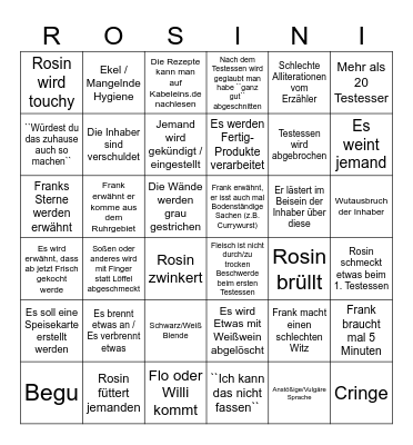 ROSINGO! Bingo Card