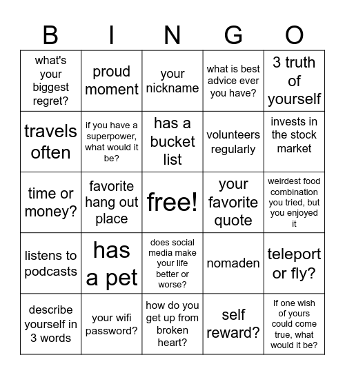 Bing pt 2 Bingo Card