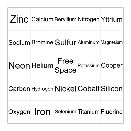 Bingo Card