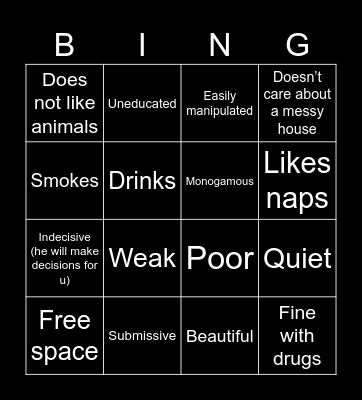 Are You Acreles’ Type Bingo Card
