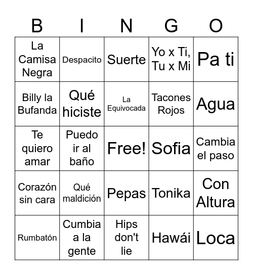 Música 2023 Bingo Card