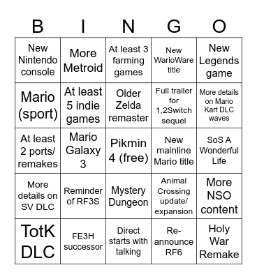 21Jun23 Direct Bingo Card