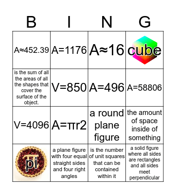 Math Bingo Card