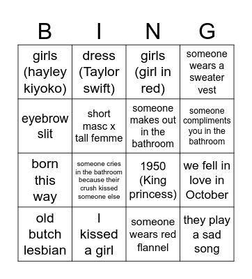 Dykon Bingo Card