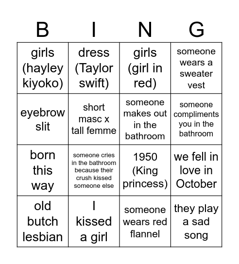 Dykon Bingo Card