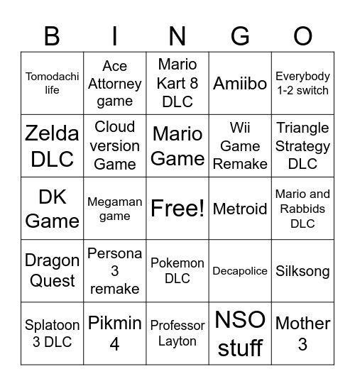 Direct Bingo Card