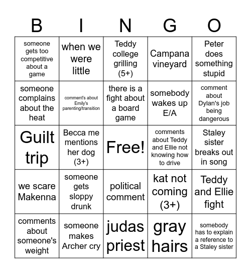 Bingo Card