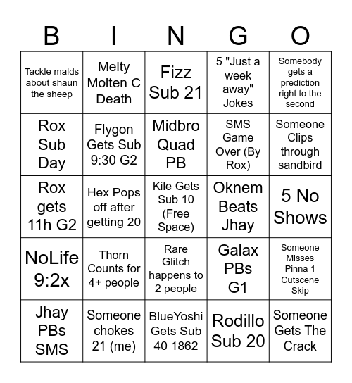 602 Bingo Card