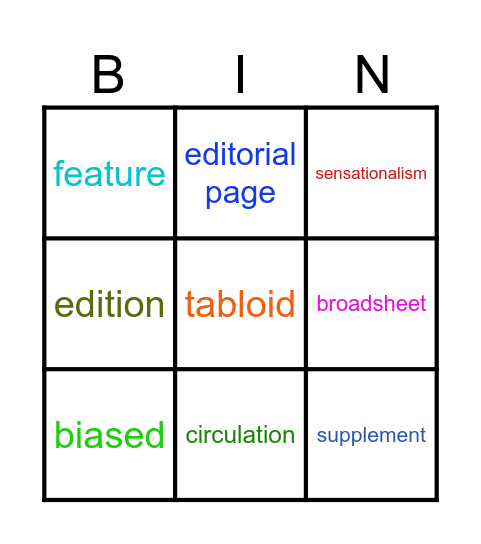 1,2,3 game Bingo Card