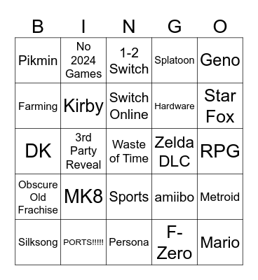 nondo Bingo Card