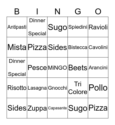 MiNGO BiNGO Card