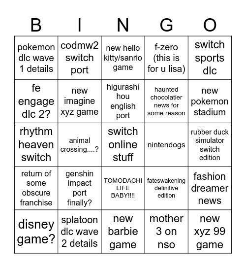 dannys fucked stupid direct predictions Bingo Card