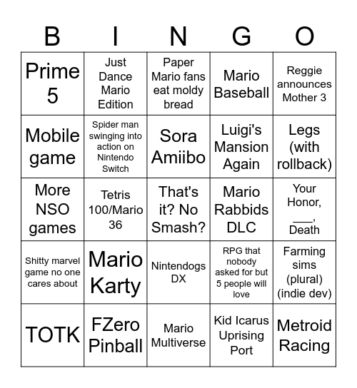 6-21 Direct Bingo Card