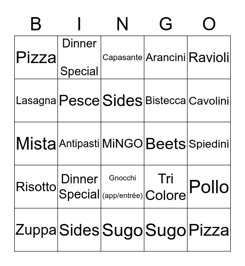 MiNGO BiNGO Card