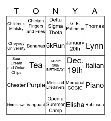 Bingo Card